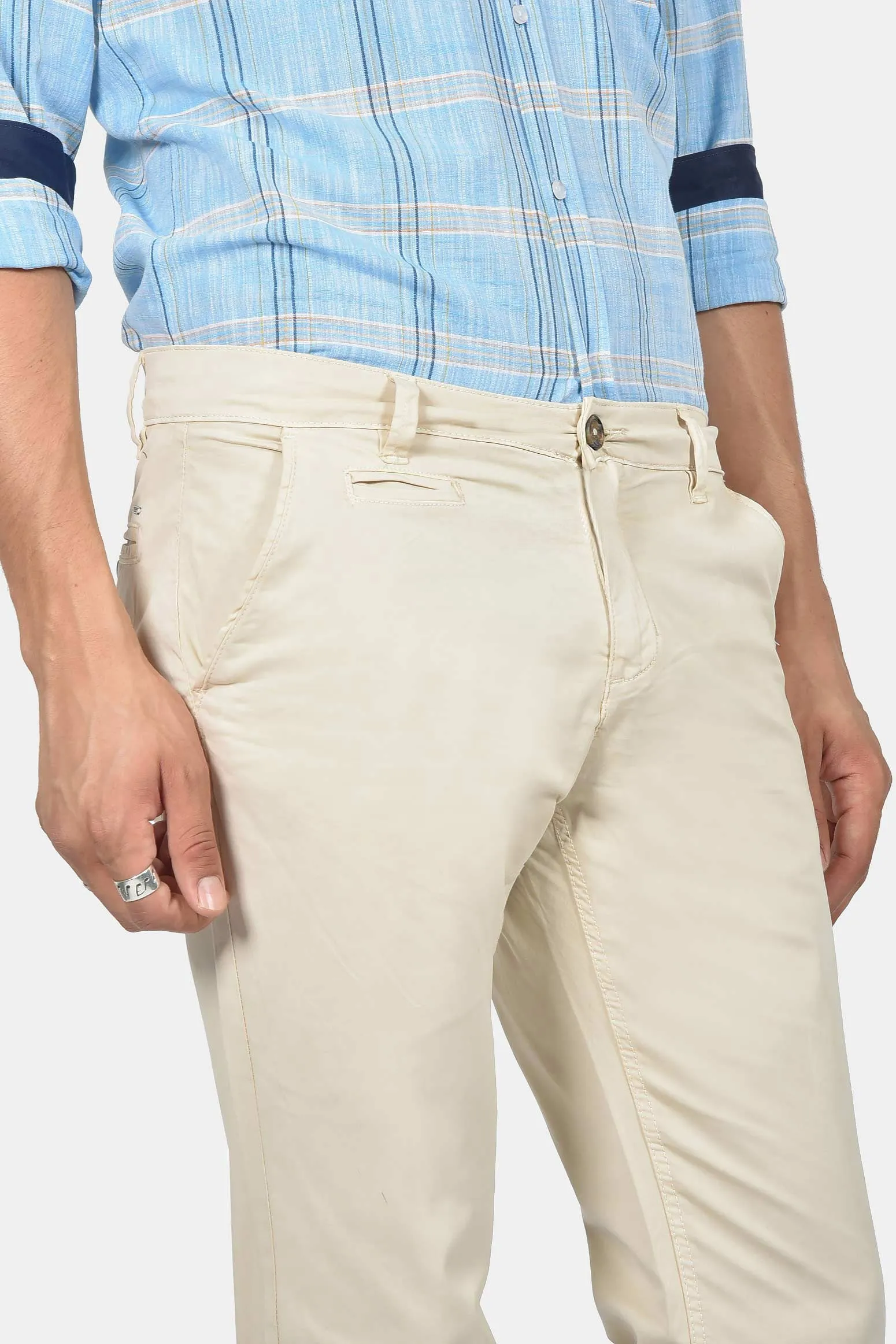 Ανδρικό Chinos Παντελόνι Normal Fit Με Άνετη Ελαστικότητα