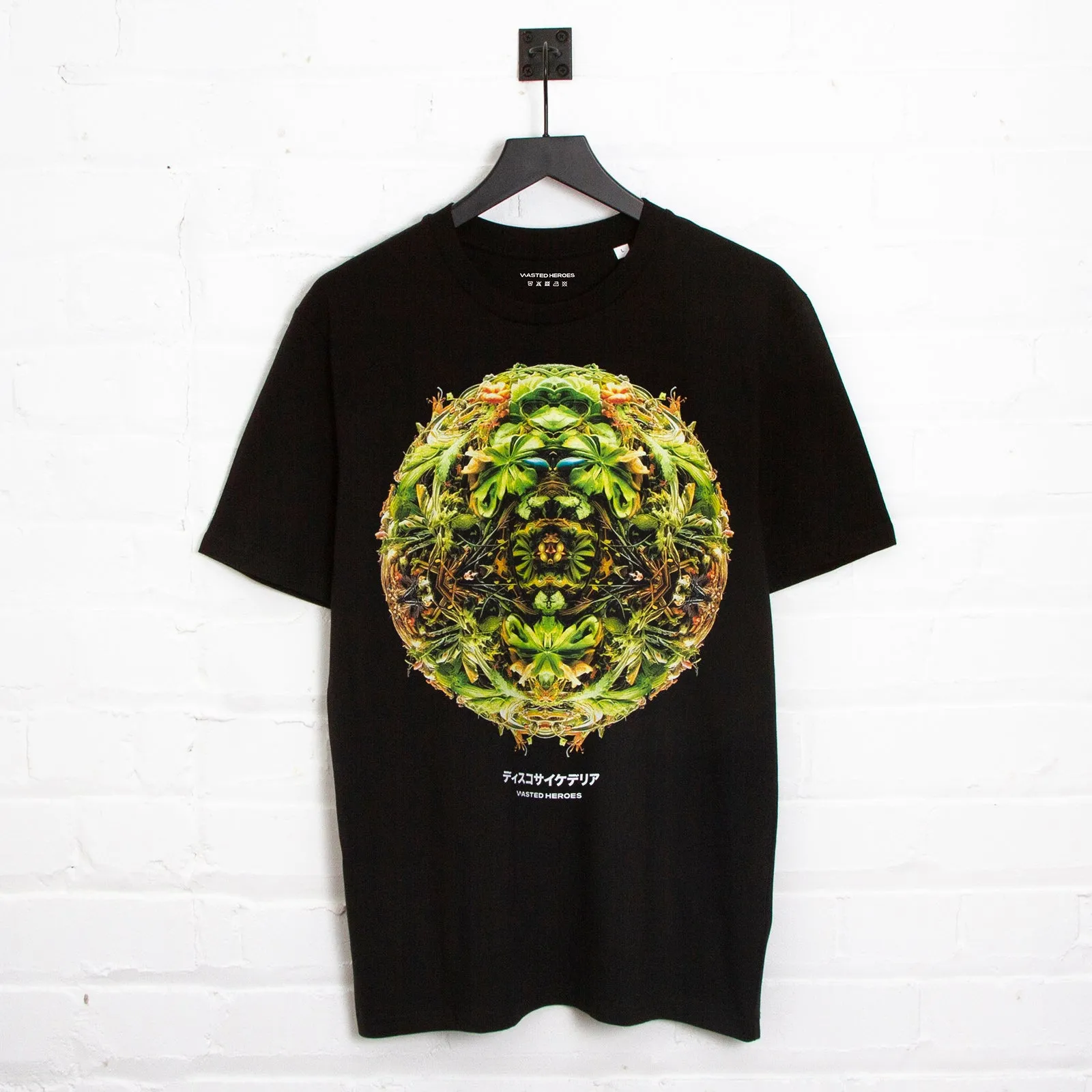 043 Disco Psychedelia Front Print - Tshirt - Black