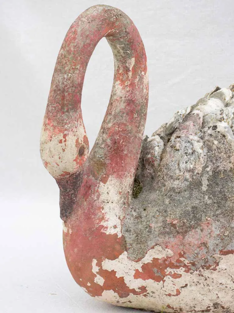 1940's French garden swan with seashell feathers