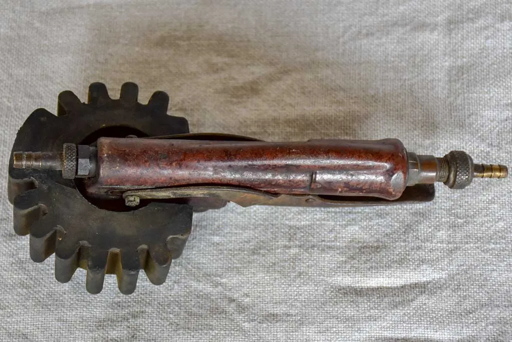 1940's French Michelin tire pressure gauge and inflator