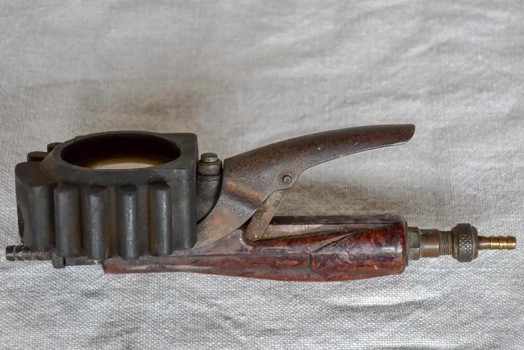 1940's French Michelin tire pressure gauge and inflator