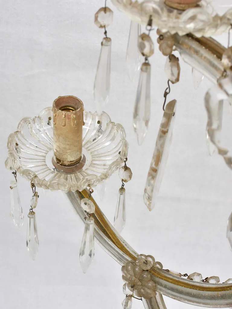 1940s Ligurian crystal chandelier - 10 lights 33"