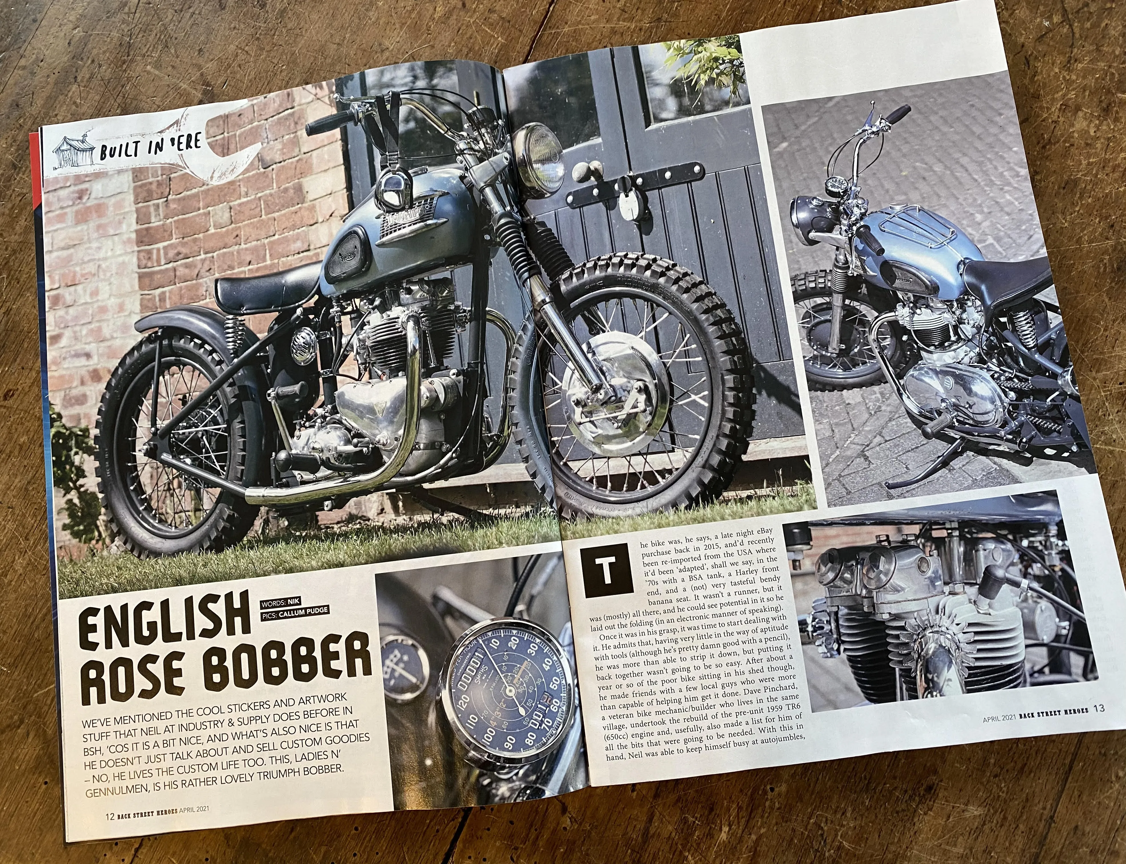 59 BOBBER 'THE INDUSTRY AND SUPPLY BIKE' THE BUILD TEAM T-SHIRT