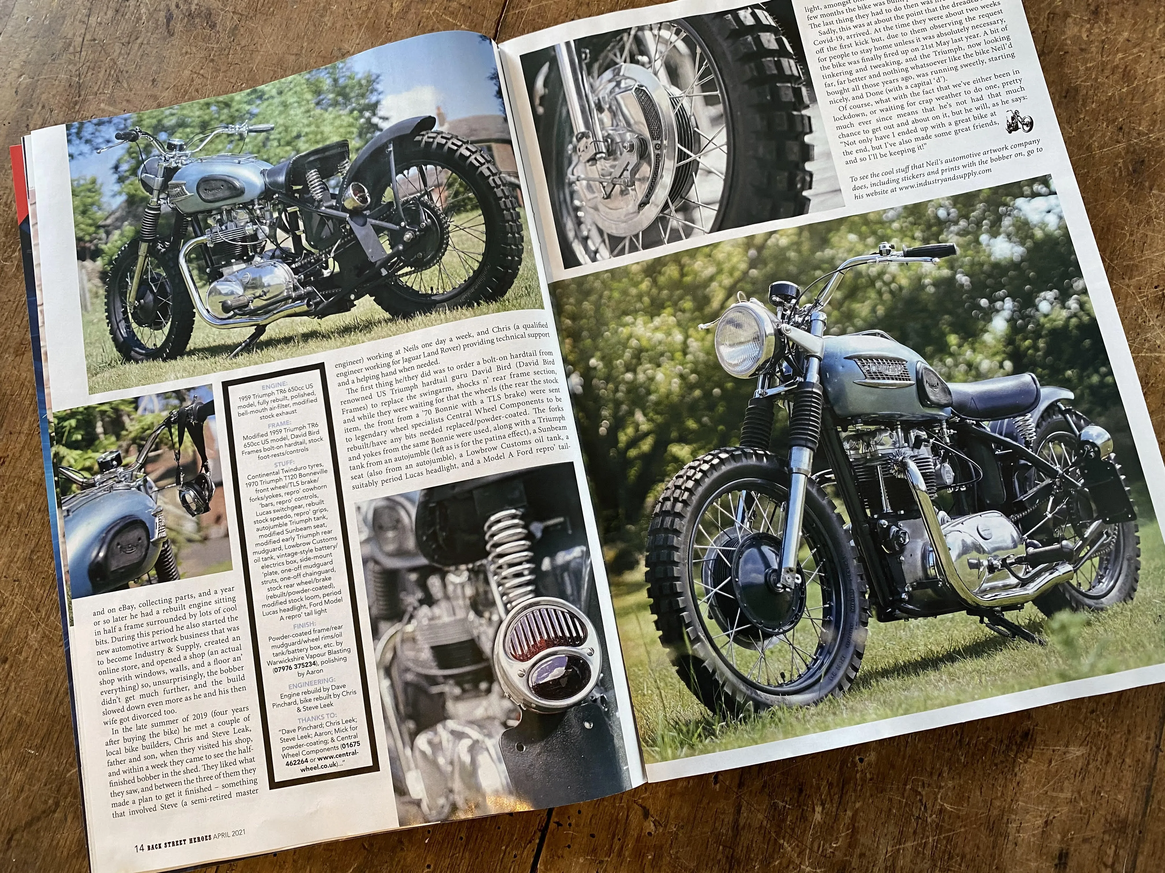 59 BOBBER 'THE INDUSTRY AND SUPPLY BIKE' THE BUILD TEAM T-SHIRT