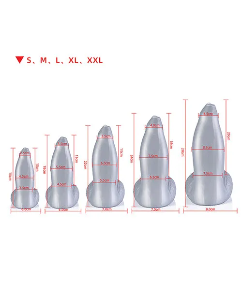 665 Narcissus - Silver 6.5 Inch - 11 Inch Dildos
