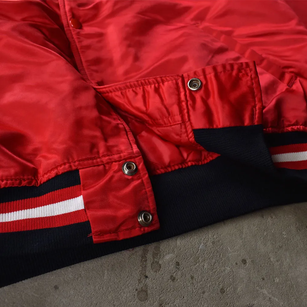 90's　STARTER "NHL Chicago Blackhawks" ナイロン アワードジャケット　230329H