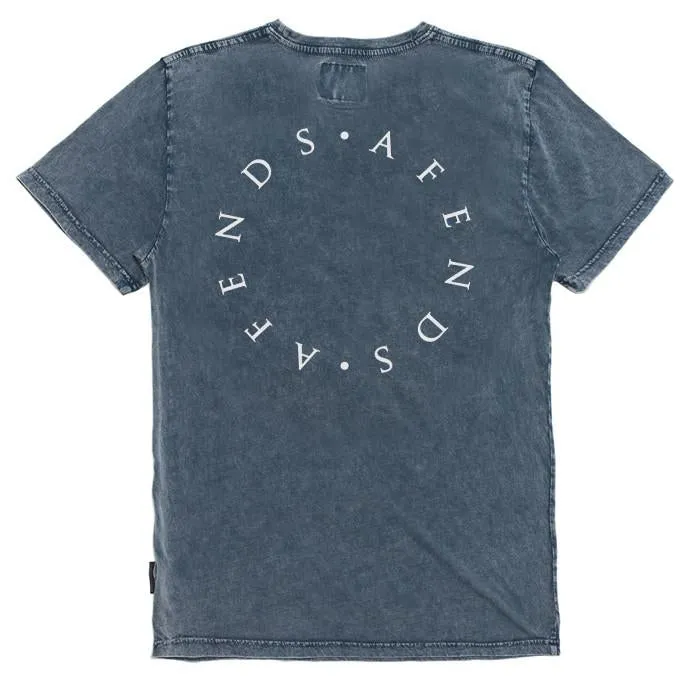 Afends Mens DOUBLES - logo slim tee