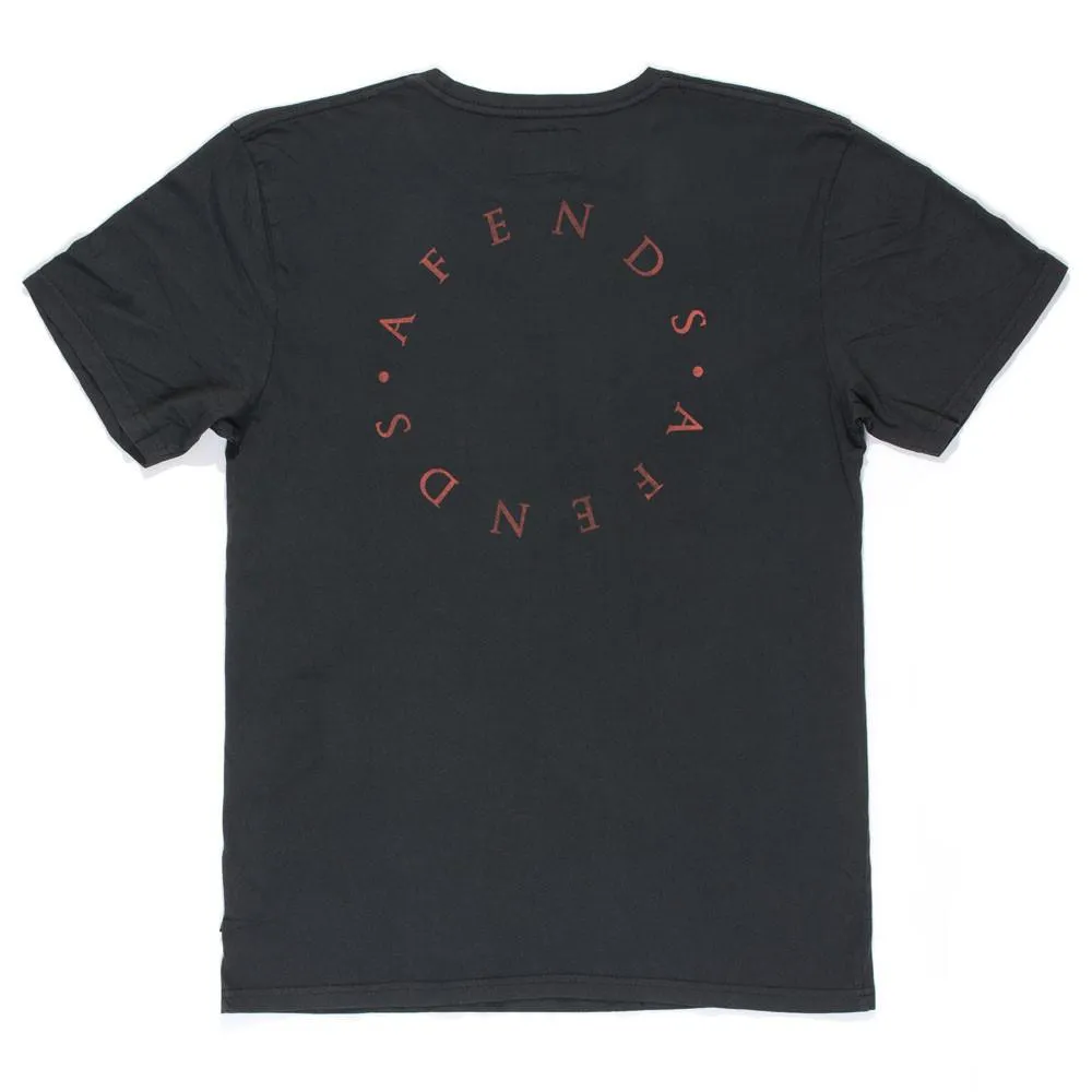 Afends Mens DOUBLES - logo slim tee