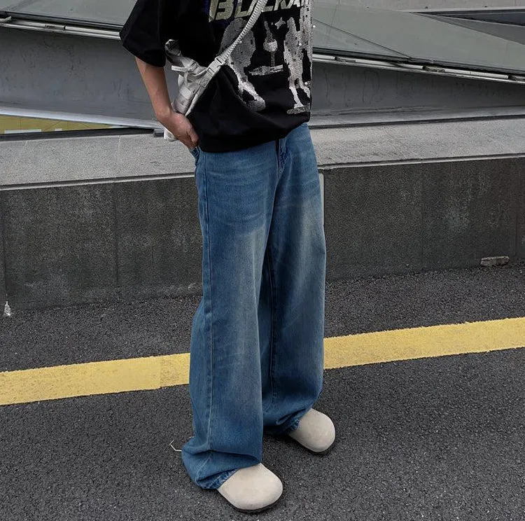 Aged Wash Relaxed Baggy Jeans