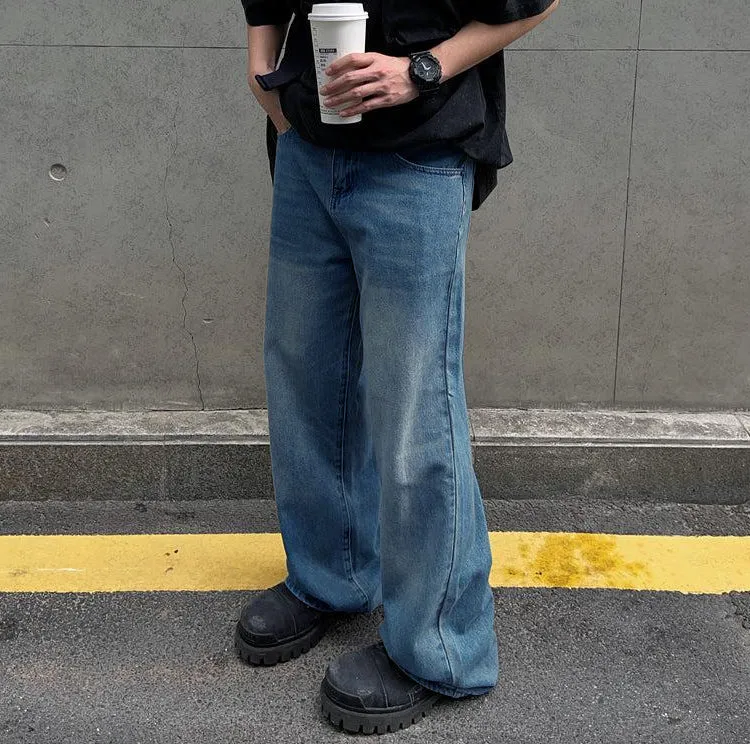 Aged Wash Relaxed Baggy Jeans