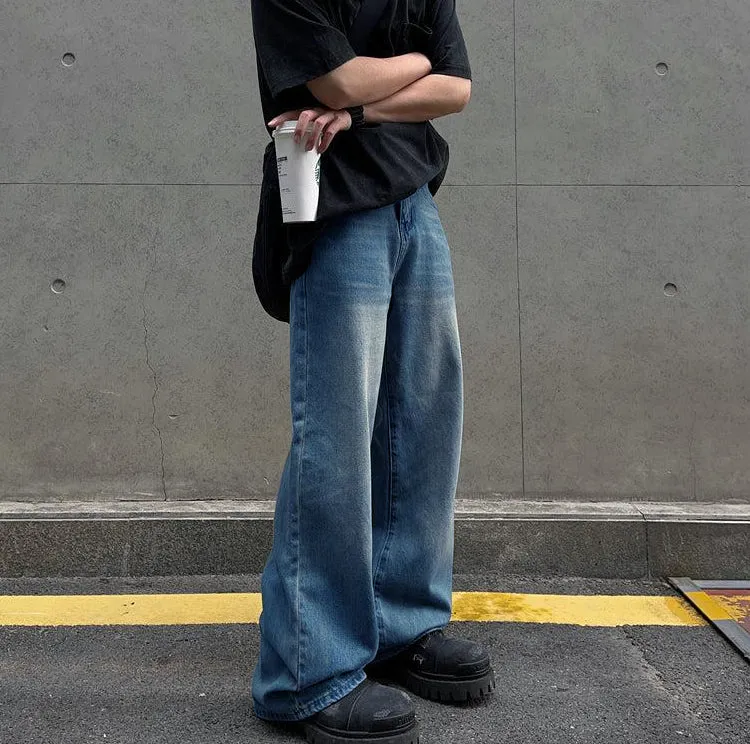 Aged Wash Relaxed Baggy Jeans