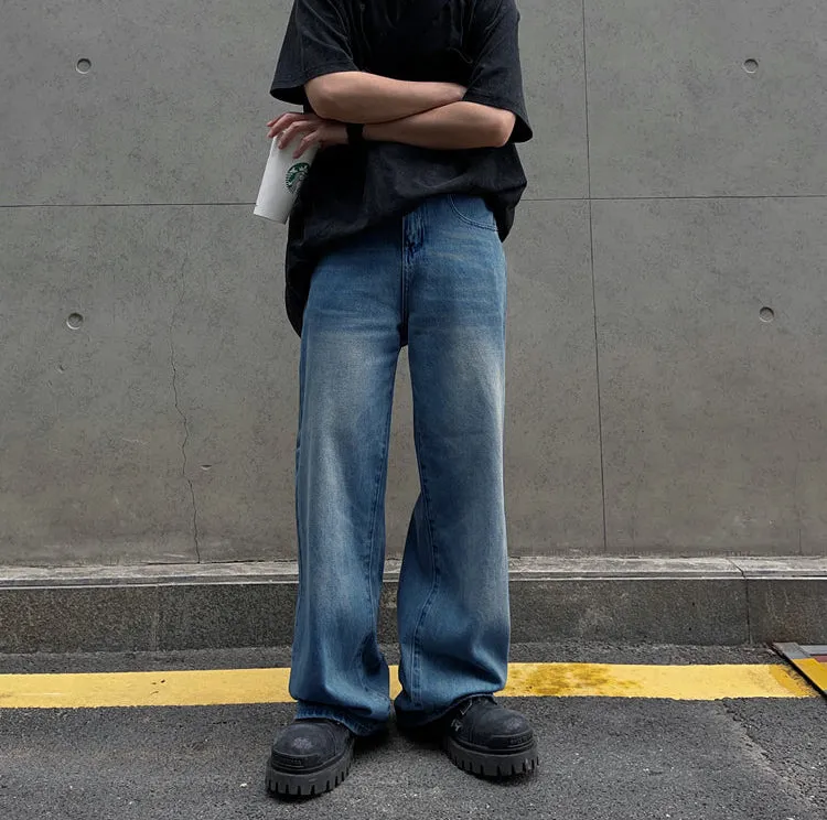 Aged Wash Relaxed Baggy Jeans