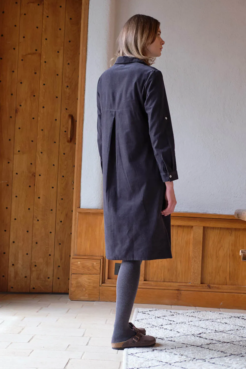 Alexa Cord Shirt Dress