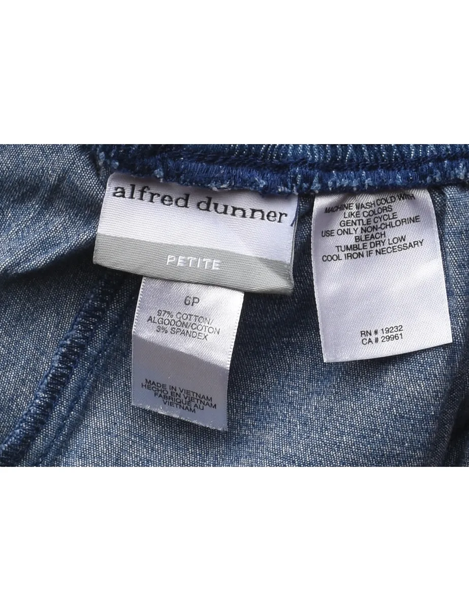 Alfred Dunner Medium Wash Denim Trousers - W26 L24