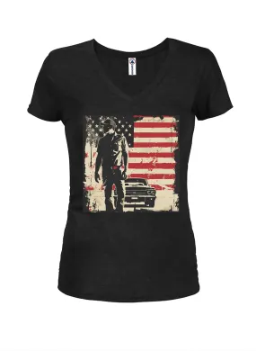 All American Juniors V Neck T-Shirt