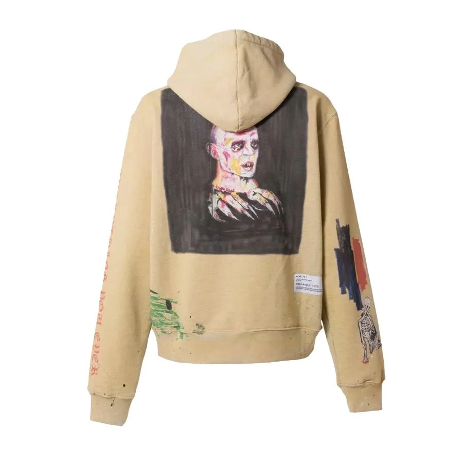 Amiri X Wes Lang Blood 38' Hoodie in Heather Birch