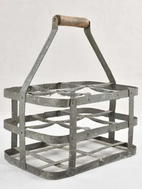 Antique French bottle carrier