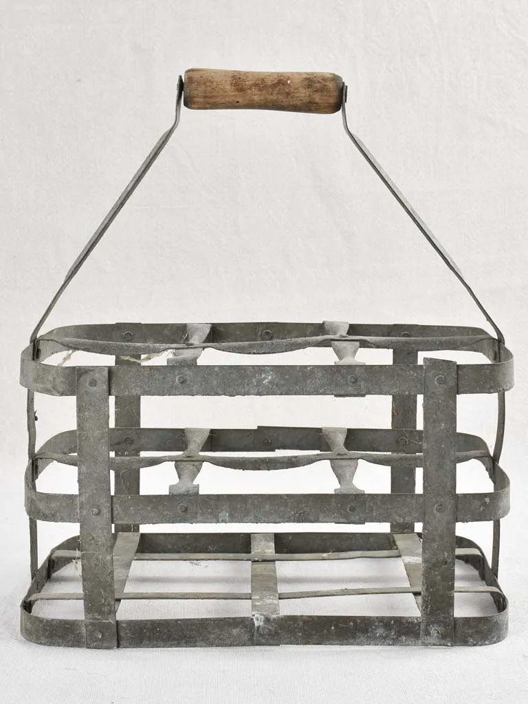 Antique French bottle carrier