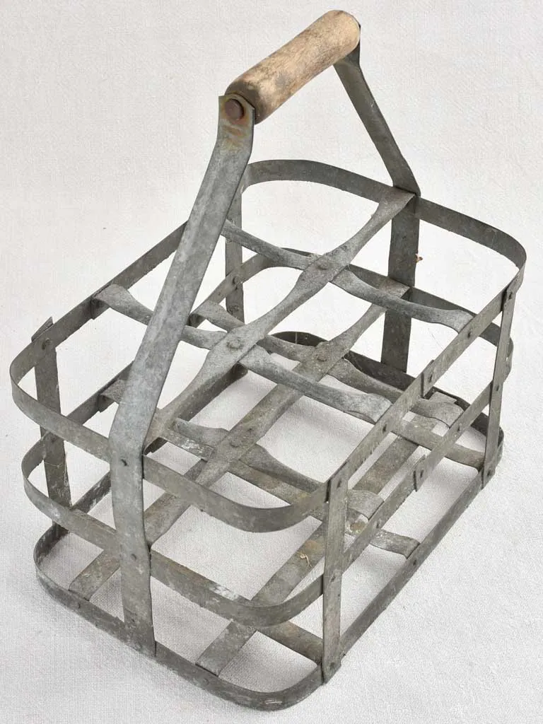 Antique French bottle carrier