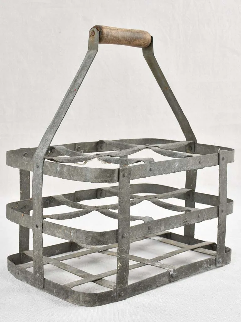 Antique French bottle carrier