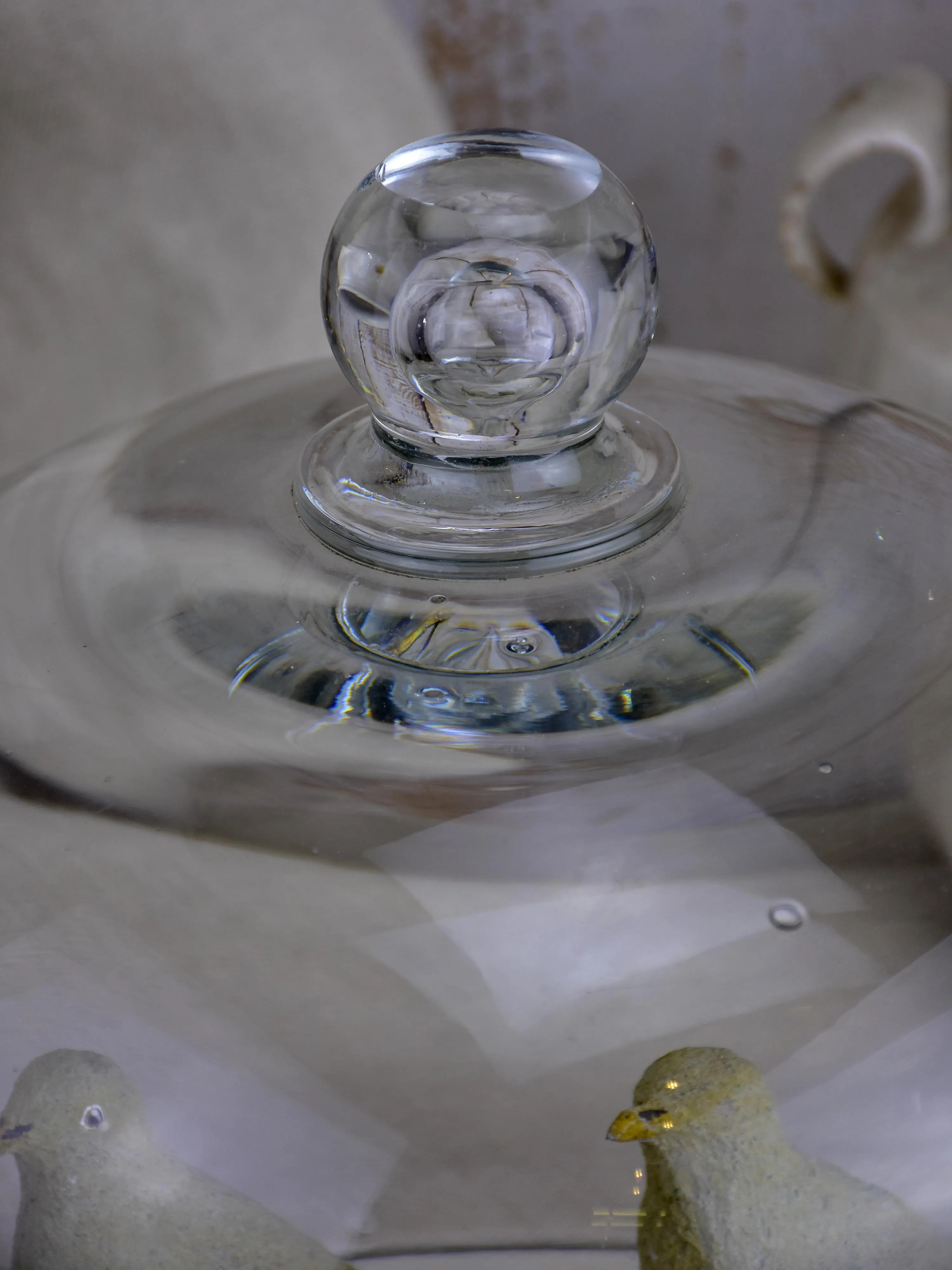 Antique French glass cloche (bell) dome