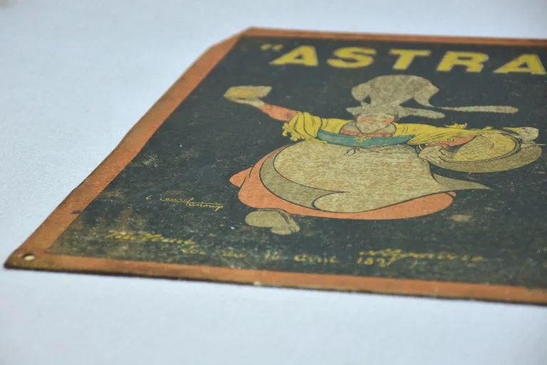 Astra margarine advertising panel - 1930's 20½" x 14¼"
