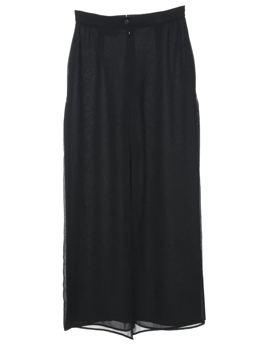 Black Flared Leg Palazzo - W26 L27