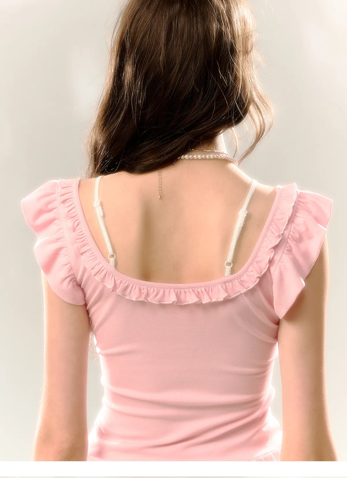 Blue & Pink Lace Trim T-shirt