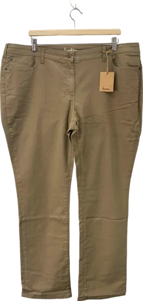 Boden Khaki Cotton Blend Trousers UK 22L