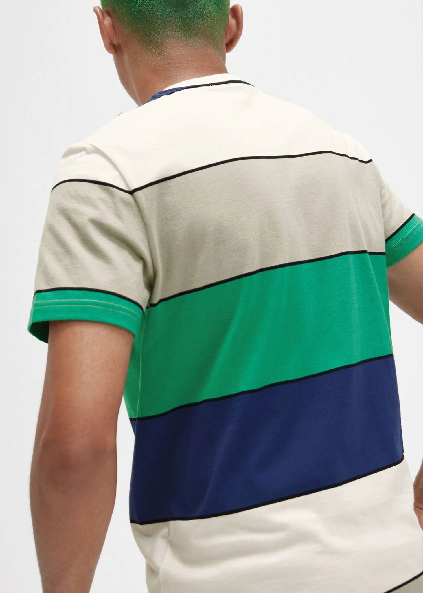 Bold stripe t-shirt - seagrass