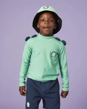 Boys Spike The Dinosaur Rash Vest in Green