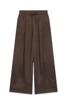 Brown Drawstring Wide Trousers