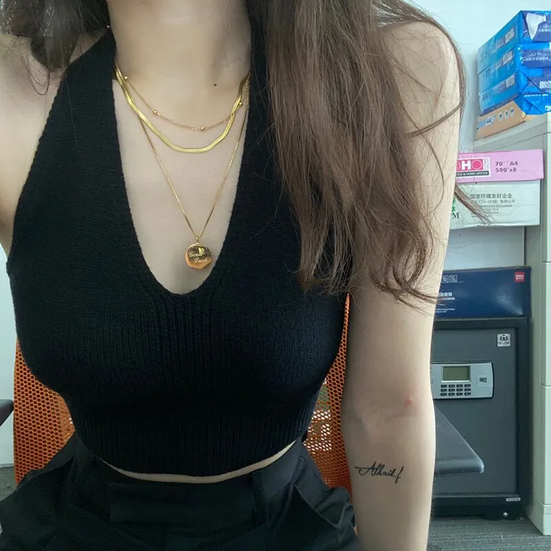 Camisole Vest knit Crop Top