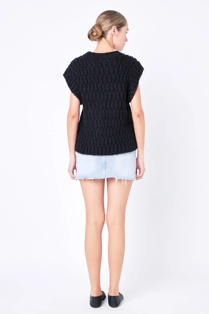Chunky Knit Sweater Vest