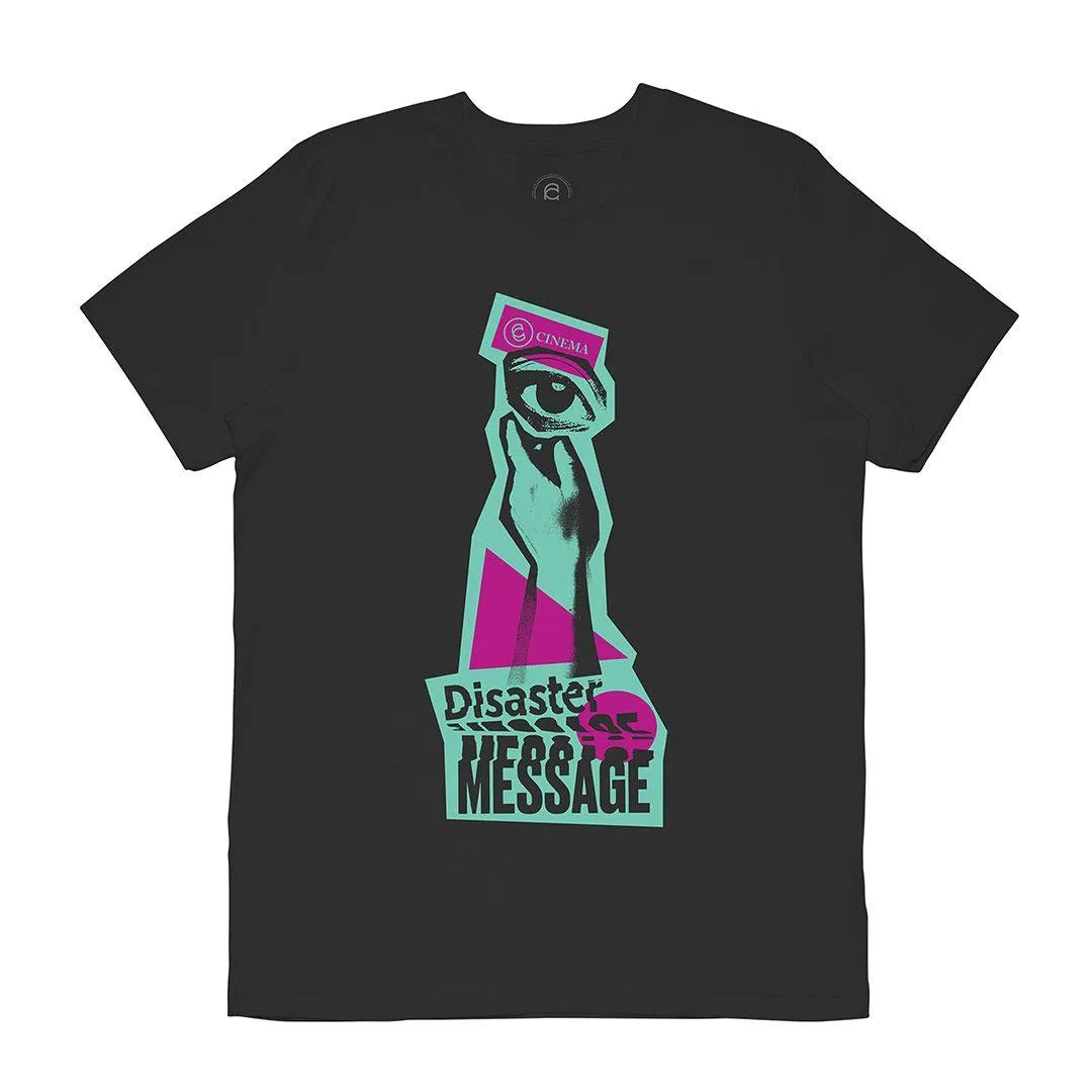 Cinema Disaster Message T-Shirt - Vintage Black