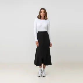 Classic Knit Long Sleeve Top (White)