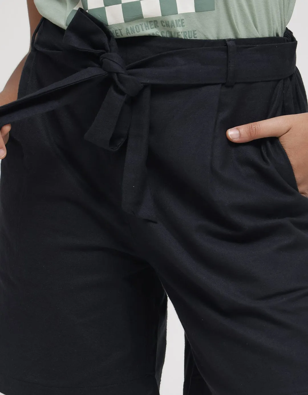 Connexion Short Pants Tie Linen