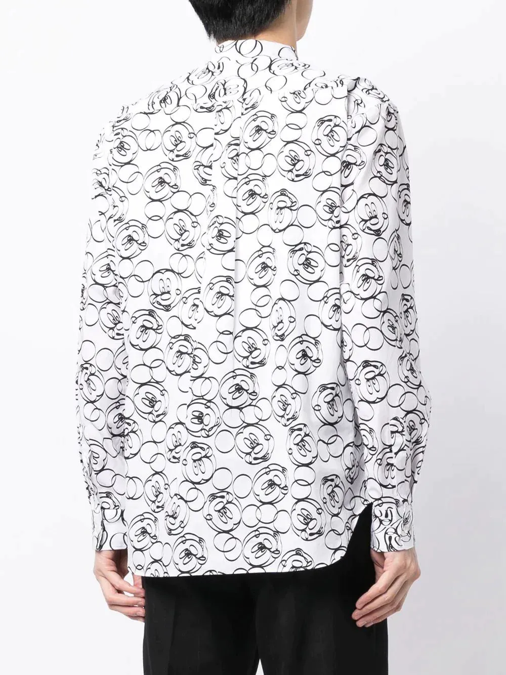Cotton Broad Overall Printed Mickey Face Treated Shirt