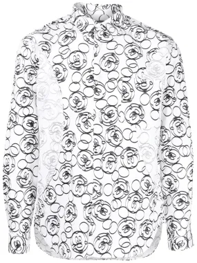 Cotton Broad Overall Printed Mickey Face Treated Shirt
