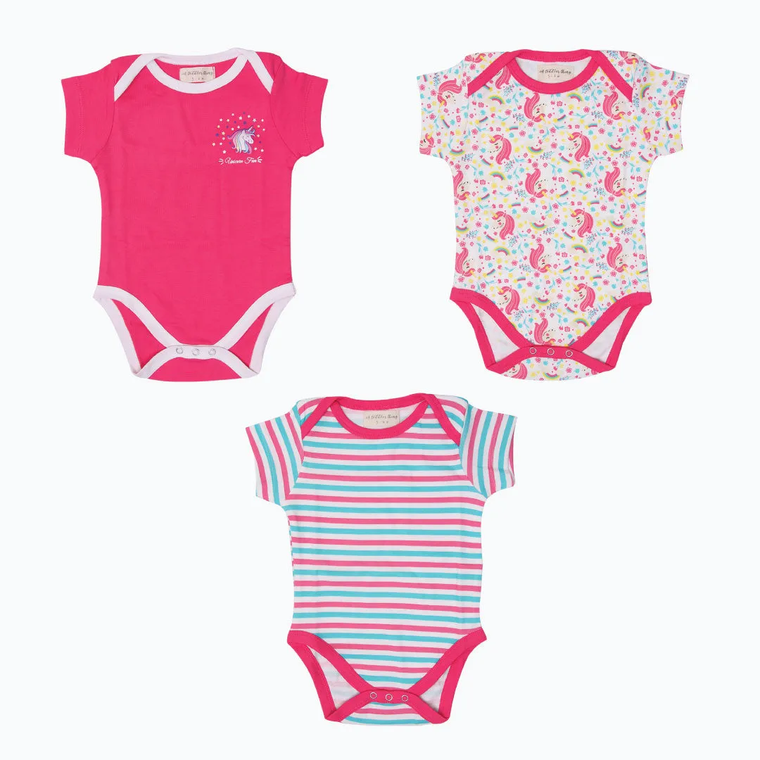 Cotton Rompers (Pack of 3)