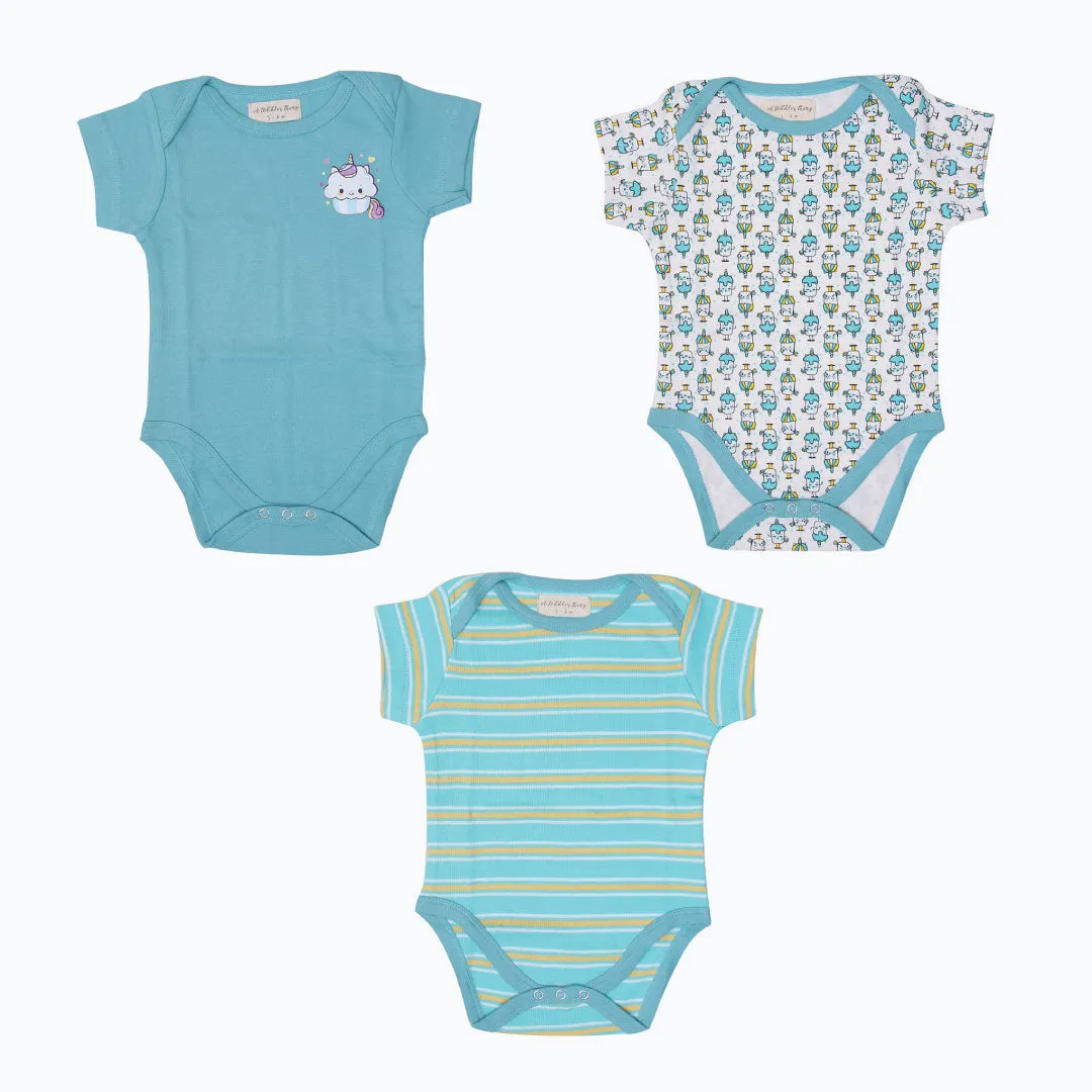Cotton Rompers (Pack of 3)
