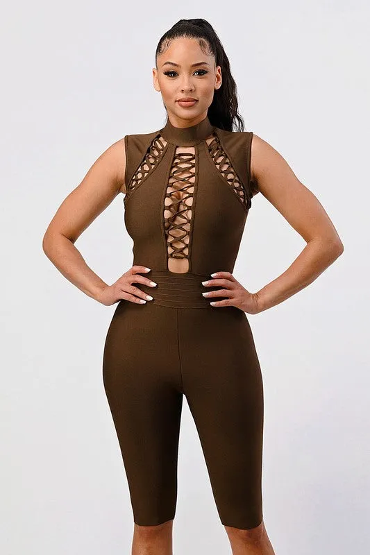 Criss-Cross Sexy Bandage Romper