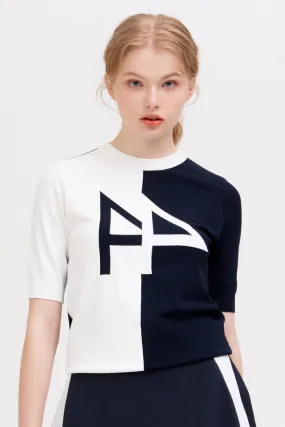 DF Navy LOGOMixed HalfKnit (DWSW2B411N3)