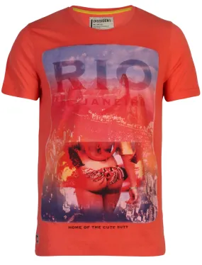 Dissident Riobum T-Shirt in Hot Coral