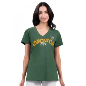 Edmonton Elks Ladies Key Move V-Neck - Green