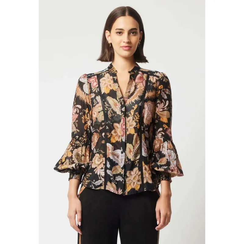 Empress Cotton Silk Shirt | Dragon Flower