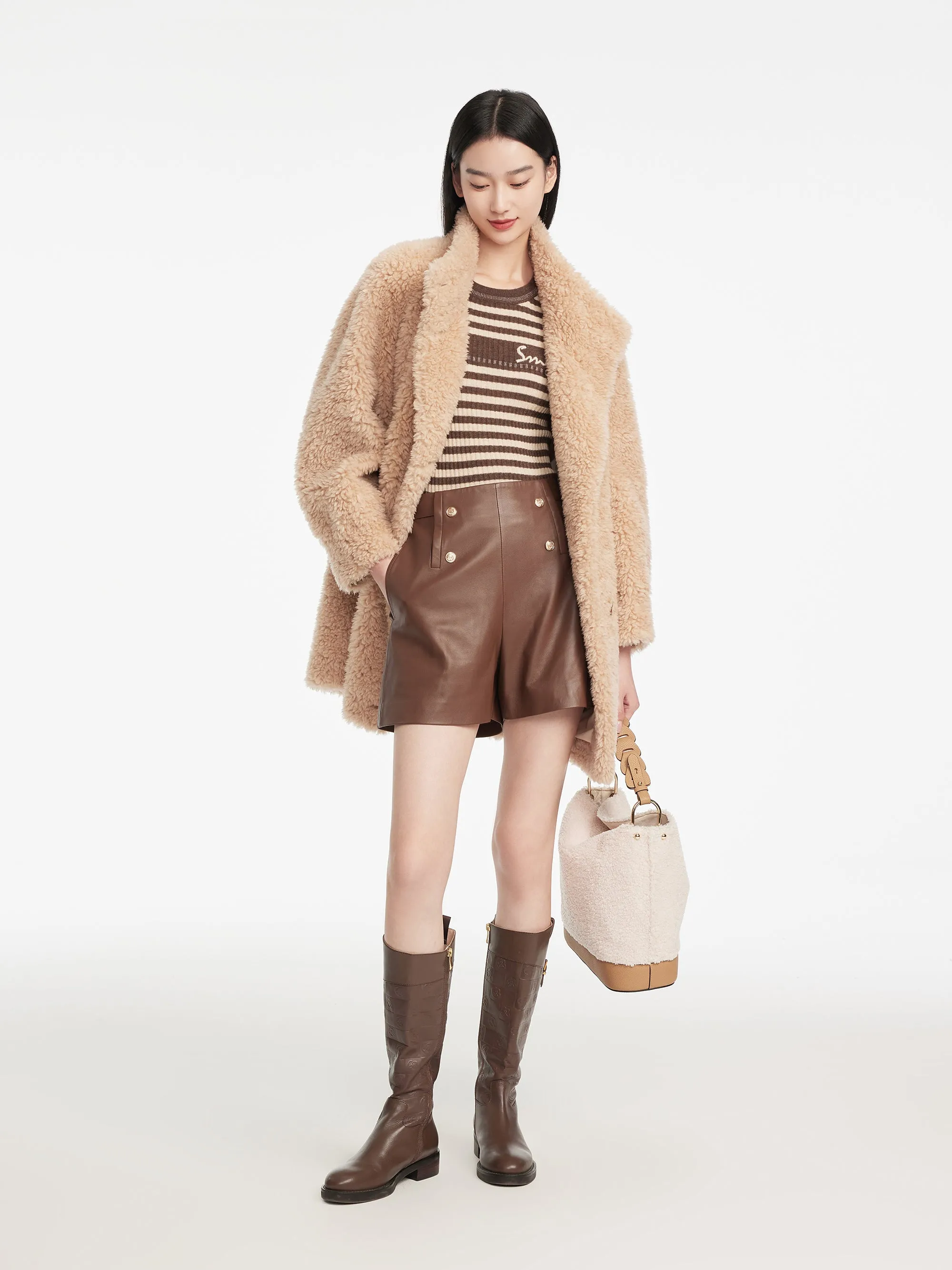 EP YAYING Ribbed Knit Top