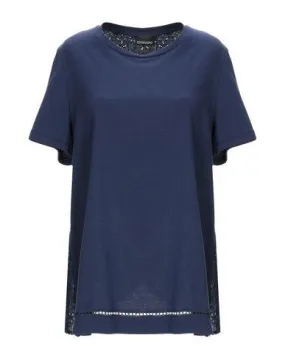 Ermanno Di Ermanno Scervino Women T-shirt Dark blue 12 UK