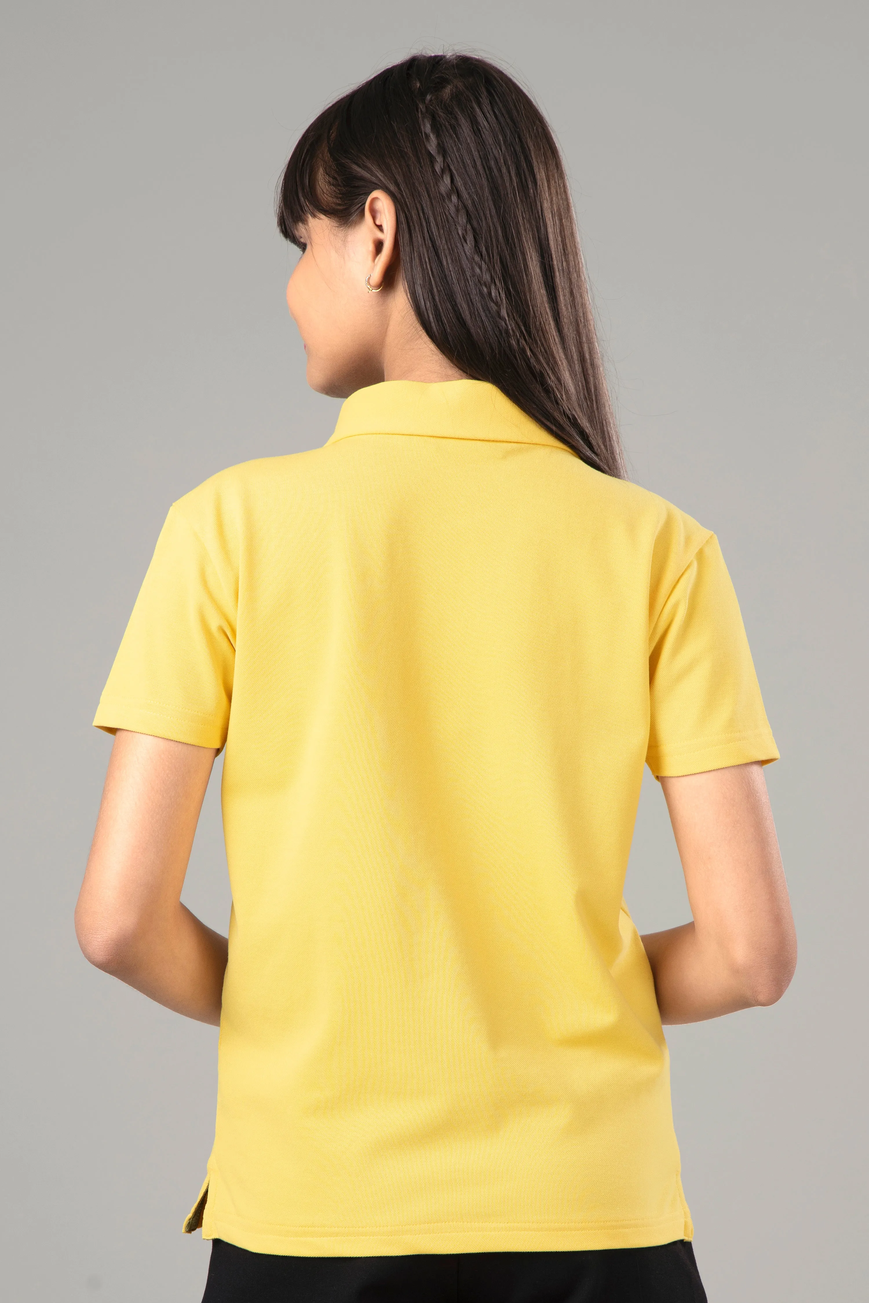 Exclusive Daffodil yellow Polo T-Shirt For Girls