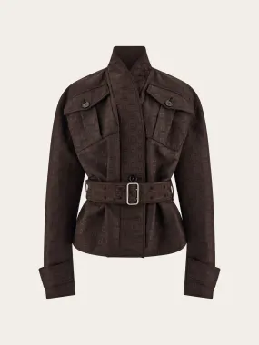 Ferragamo Monogram Print Jacket